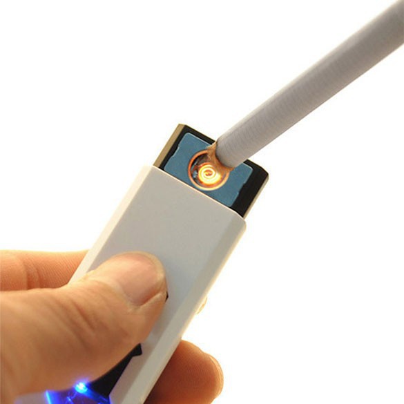 Hot-USB-Rechargeable-Flameless-Cigar-Cigarette-Electronic-Lighter-No-Gas-gadget-White