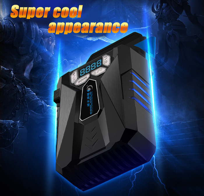 CoolCold Ice Magic 5 High Performance Suction Type Cooler Fan Radiator Game Notebook Cool Gear - US Plug