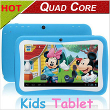 7 inch kids tablet pc Android 4 4 Quad core 512MB 8G 1024x600 wifi Dual Camera