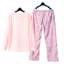 Song Riel autumn and winter cute girls long sleeve pajamas comfortable cozy fleece tracksuit suit small