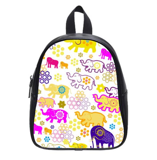 Free Shipping Hot Sale Watercolor Cute Elephants Backpacks Custom Stylish Kid&#39;s School Bag For ...