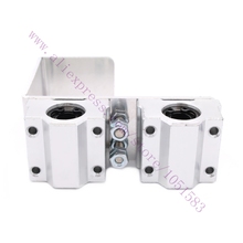 1set Reprap Prusa 3D Printer Parts X Axis Printing Head Exturder Carriage Aluminum U-shaped Fixed base with box type bearings