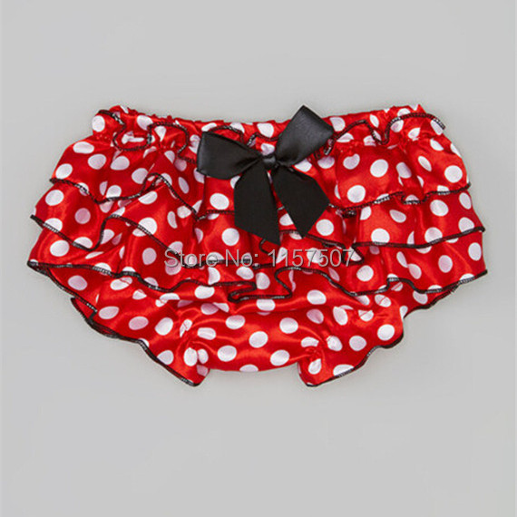 Red Polka Dot Ruffle Diaper Cover - Infant 