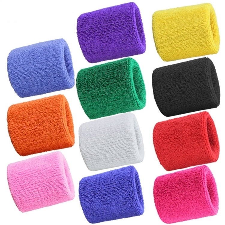Men Women Sports Sweatband Tennis Squash Badminton Terry Cloth Wrist Sweat Bands Basketball Gym Wristband Crossfit