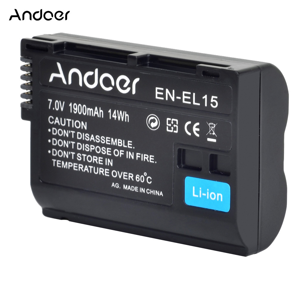Andoer EN-EL15 1900     -    Nikon D810 D750 D7100 D7000 D800 D800E D600 D610 DSLR