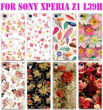Красочные блестящие роуз цветы пиона фон телефон чехол для Sony Xperia Z1 L39H C6902 C6903 C6906 твердый переплет кожа оболочки