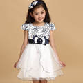 Chinoiserie design chinese traditional dress princess peach girl 5 to 10 years summer fashion casual high