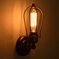 Hot Loft Vintage Metal Coffee Bar Wall Lights Black Metal Tube Balcony Wall Sconces Country Rustic