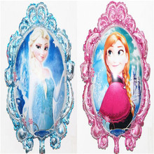 1PCS Princess Elsa Anna Blue Inflatable Air Cartoon Balloon Foil Balloons Party Supplies Toys Christmas Kid Birthday Decoration