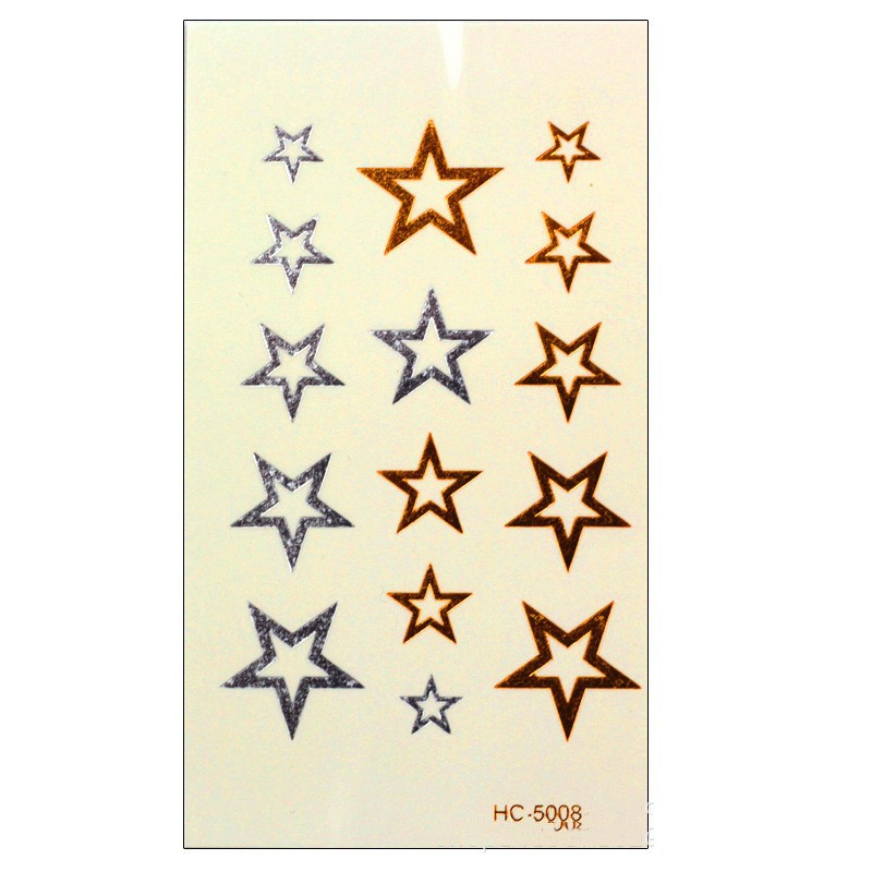 2015-New-Waterproof-Tattoo-Personality-Star-Gold-Fake-Glitter-Metallic-Temporary-Tattoo-Stickers-for-Womens