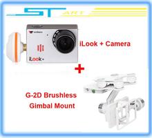 2014 New Drop shipping Walkera iLook camera plus with G-2D brushless gimbal mount for quadcopter QR X350 pro Drone hel girl gift