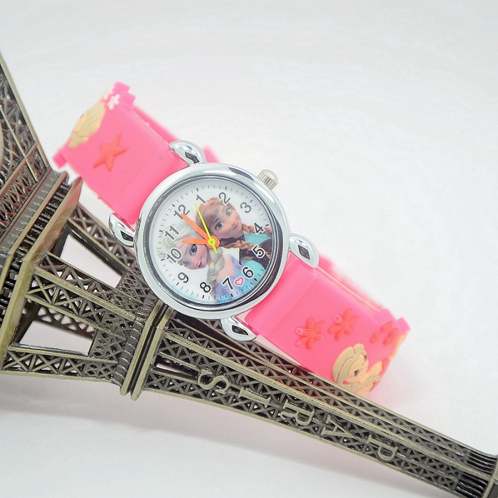 2016 Hot new brand fashion cartoon Children Watch Princess Elsa Anna silicone quartz watches for boy