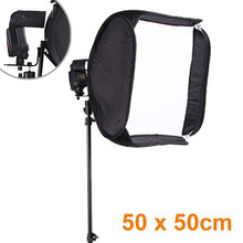 High Quality 19.7″x19.7″ 50cmx50cm Portable SoftBox For Speedlite Flash Light Photo Studio Accessory Hot Selling