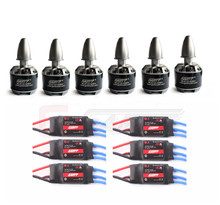 6pcs Simon K 20A Brushless ESC Quadcopter+Gleagle CW CCW ML2212S 920KV 230W 2212S Motor For DJI Phantom QuadCopter Drone