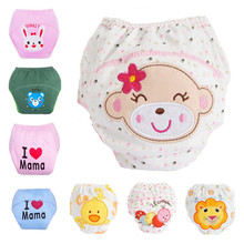 3Pcs Baby learning pants waterproof panties 100% baby cotton training pants embroidery baby diaper trousers