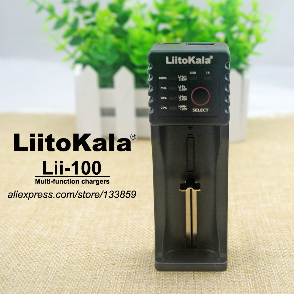 Liitokala Lii-100 1.2 В 3.7 В 3.2 В 3.85 В AA/AAA 18650 18350 26650 10440 14500 16340 25500 NiMH литиевая батарея смарт-зарядное устройство