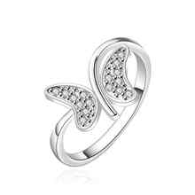 Lose Money Promotions! Wholesale 925 silver ring, 925 silver fashion jewelry, buttfly to where Ring  SMTR599