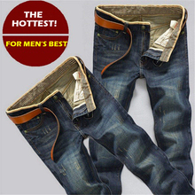 2016 New Arrival Fasion Men & Boy Jeans Young People Straight Cowboy Pants Cultivate Morality Casual Mens Trousers