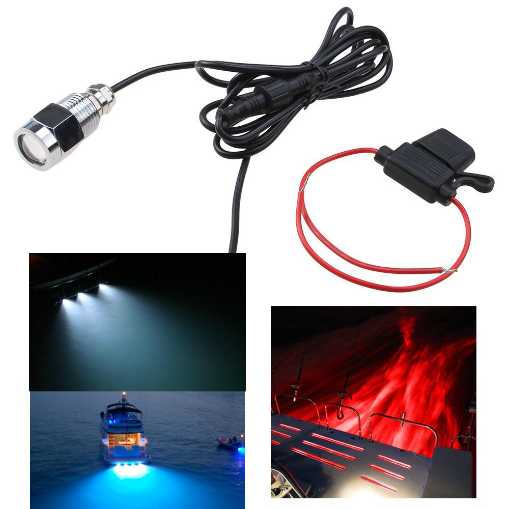 Underwater Boat Lights Marine Yacht Led Drain Plug Light For Fishing 