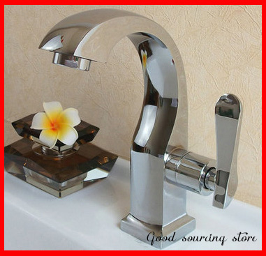 High quality single cold water deck mounted swan basin faucet