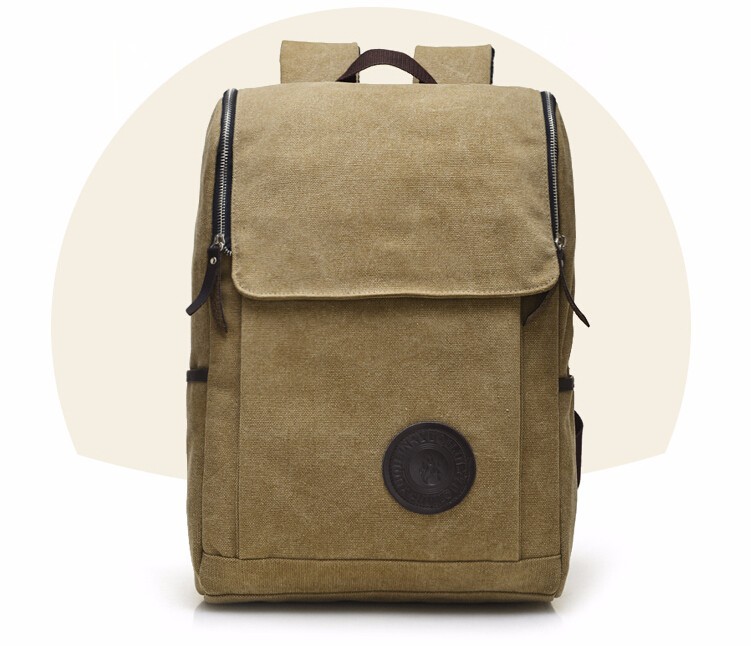 New Vintage Backpack Fashion High quality men Canvas Backpack boy school bag Casual Travel Bags (6)