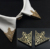 2015 Fashion alloy gold rose plated Hollow pattern collar angle Palace retro shirts brooch pin collar Jewelry wholesale 2 color