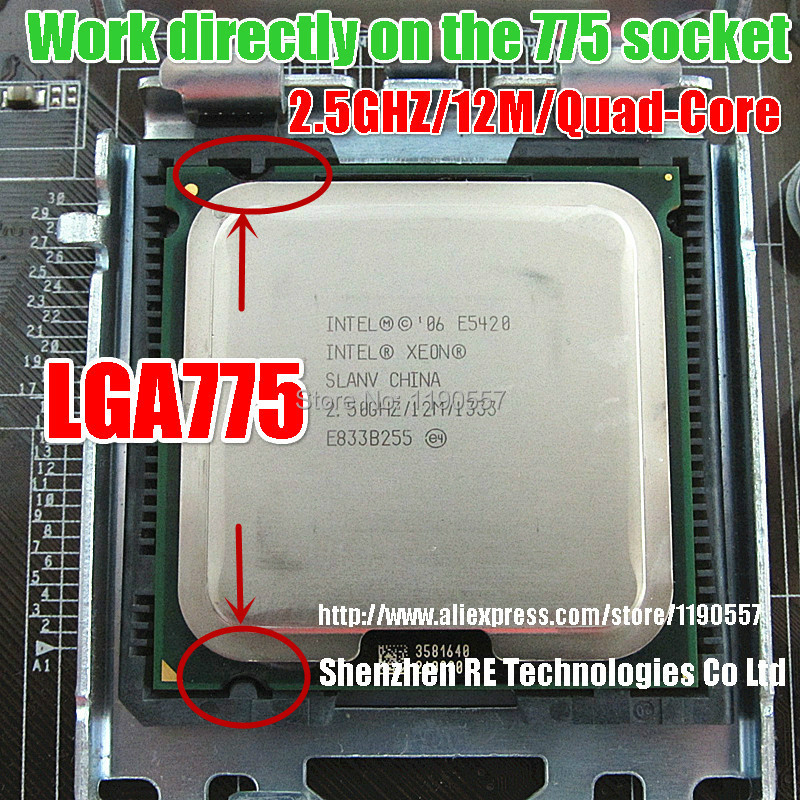 Intel xeon E5420 2.5  / 12  / 1333  / 80    2 Quad Q6600 Q9300 ,   LGA775    