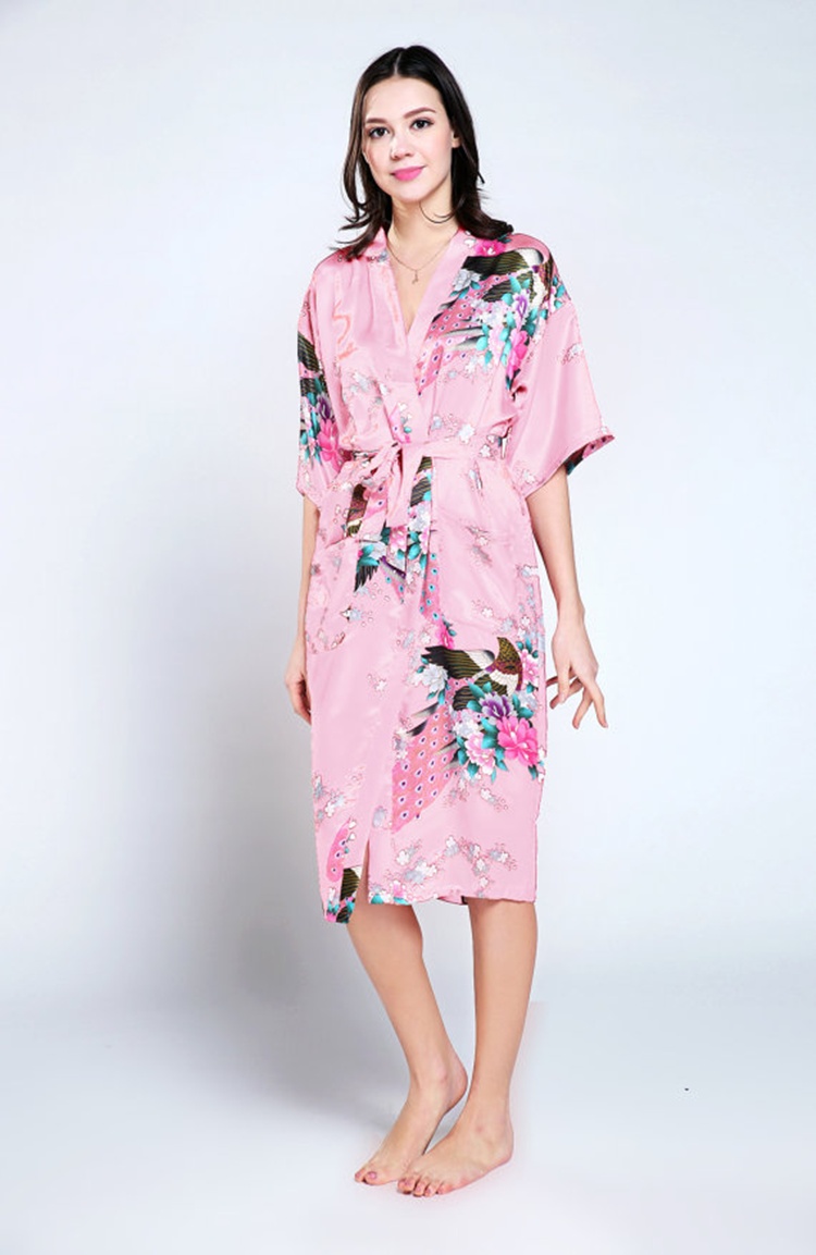 2019 Wholesale New Silk Wedding Robes Bathrobe Women Silk