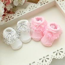0-6 months Spring Autumn Newborn Baby Socks Boys Girls Lace Cotton Sock Meias Infantil Infant Princess Cute Socks Fashion 2016