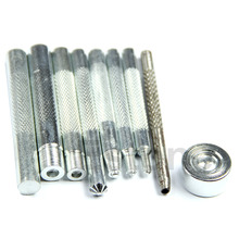 E93+1set 9 pcs Snap Fastener Installation Kit Leather Hole Punch Buttons Set Tool Kit