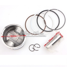 GY6 100cc Piston Kit 50mm Big Bore Piston Rings Pin Set Moped Scooter 139QMB