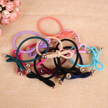 colorful Hair Ornaments bandage head kids girls Headband elastic band Ring Circle Gum scrunchy hair accessories 723