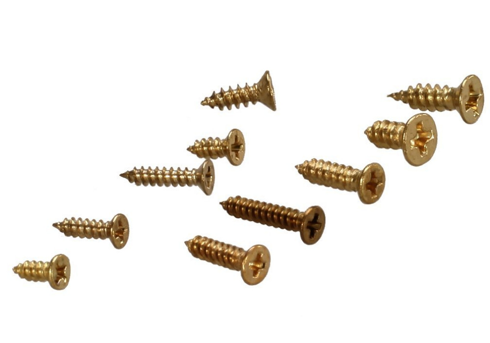 new 500 Piece Brass Plated Wood Screw Assortment self tapping screws