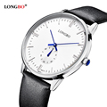 LONGBO Brand Men Genuine Leather Watch Men s Casual Simple 3Bar Waterproof Wristwatch New Business Watch
