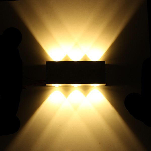 New LED Modern Light 6W Warm White 6LED Wall Lamp Aluminum Decor Hallway Wall Lamp Light AC 110 ...