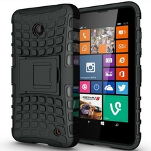 Heavy Duty Impact Hybrid Armor Kick-stand Hard Case for NOKIA 630 635 638 TPU PC Mobile Phone Protective Cover