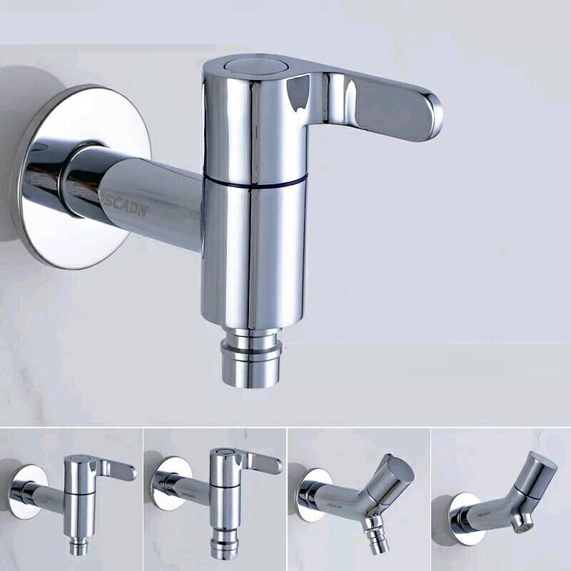 Free Shipping Wall Mounted Mop pool Washing Machine Faucet Chrome Finished Soild Brass Mixer Tap