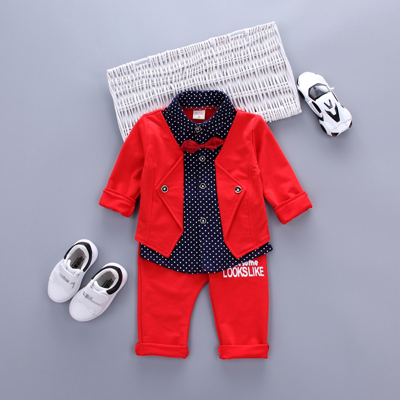 baby boy red suit