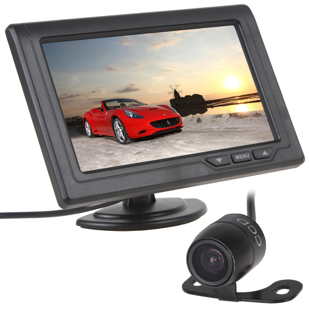 4.3 Inch Car Monitor with Camera 480 x 272 TFT LCD 2-Channel Video Input Car Rear View Monitors + E306 Color CMOS / CCD Camera 4.3 Inch Car Monitor with Camera 480 x 272 TFT LCD 2-Channel Video Input Car Rear View Monitors + E306 Color CMOS / CCD Camera