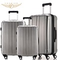 Universal 4 Wheels Hardside ABS PC Travel Trolley Luggage Suitcase 1 Piece 20 24 28 Silver