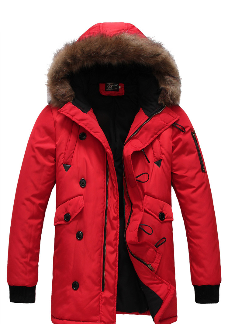  Free Shipping 2015 Fashion Brand Real Man Long Thick Winter Man Clothes Natural Fur Duck
