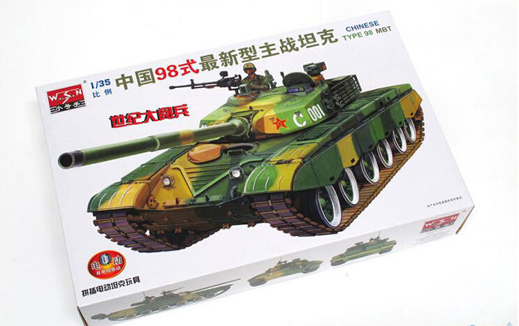hobby toy tank model 1/35 scale Chinese Type 98 main battle tanks electric tank model kit assembling toys best gift