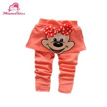 2014 new Autumn Korean baby girls child bow Mickey cotton padding culottes pants Leggings B105