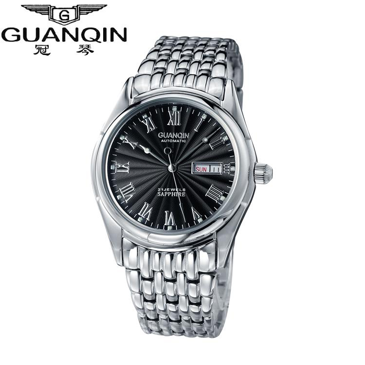 Original GUANQIN Men Watches Top Brand Luxury Automatic Mechanical casual Sapphire Luminous waterproof  men's Wristwatches