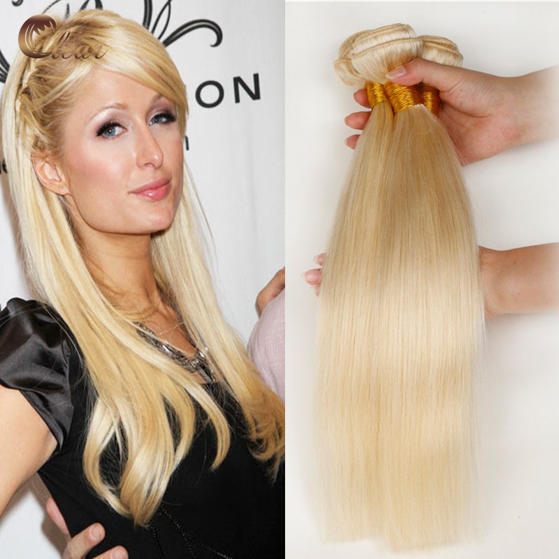 Malaysian Virgin Hair Straight Blonde Hair Extension 8 32inch