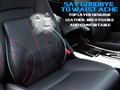 1 Piece Car Lumbar support Seat Cover Car massage waist cushion with Genuine Leather
