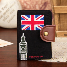 PY080 Canvas Card Id holder Women Men travel Bank Visiting Calling Business Bookmark credit Wallets Purse