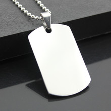 Polished Army Military Pendant Necklace Dog Tags For Men 316L Stainless Steel Necklaces Fine Jewelry Bijoux