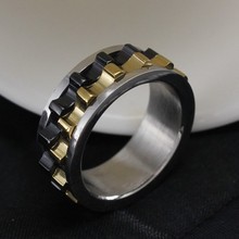 Moveable Gear Ring,316 Stainless Steel Ring,Top Quality Titanium Ring,Wholesale Jewelry Supplier Free Shipping WTR15