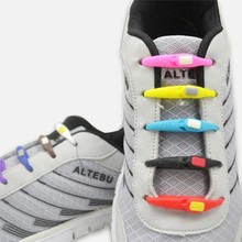 V-tie Patent NEW Women Men Athletic Running No Tie Shoelaces 6Pc/Set Unisex Elastic Silicone Shoe Lace All Sneakers Fit Strap